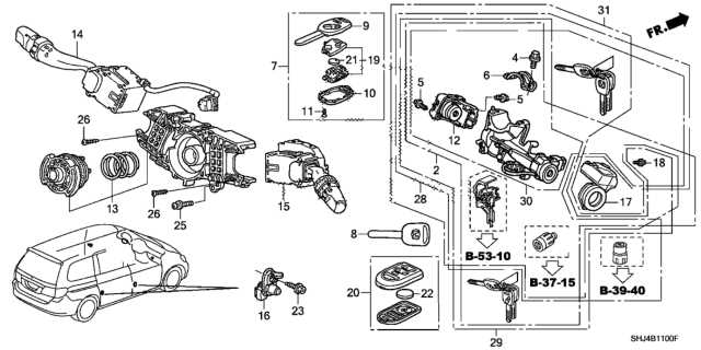 2007 honda odyssey engine parts diagram