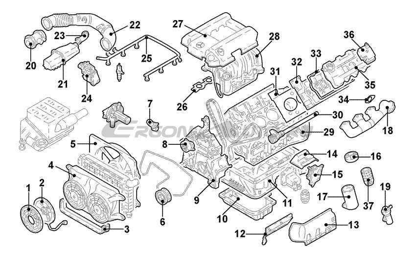 2007 honda odyssey engine parts diagram