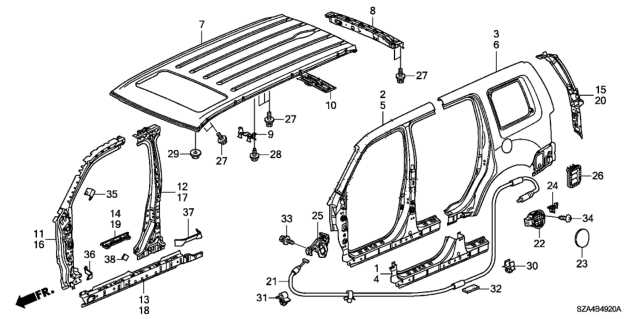 2012 honda pilot parts diagram