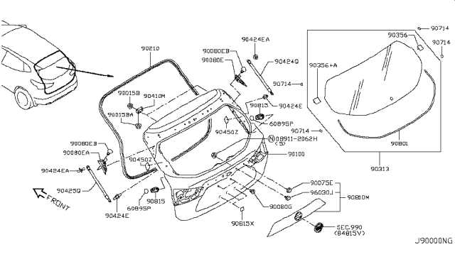 2018 nissan rogue parts diagram