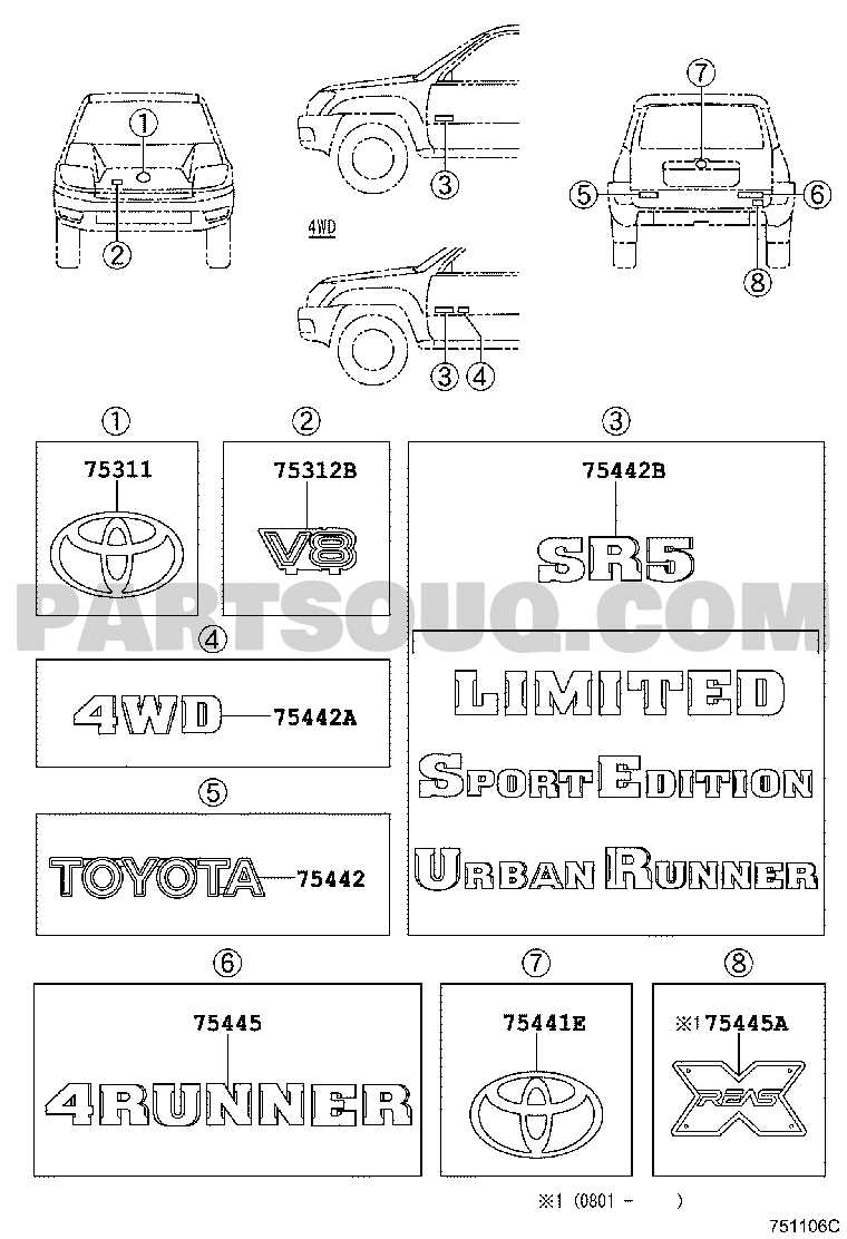 4runner parts diagram