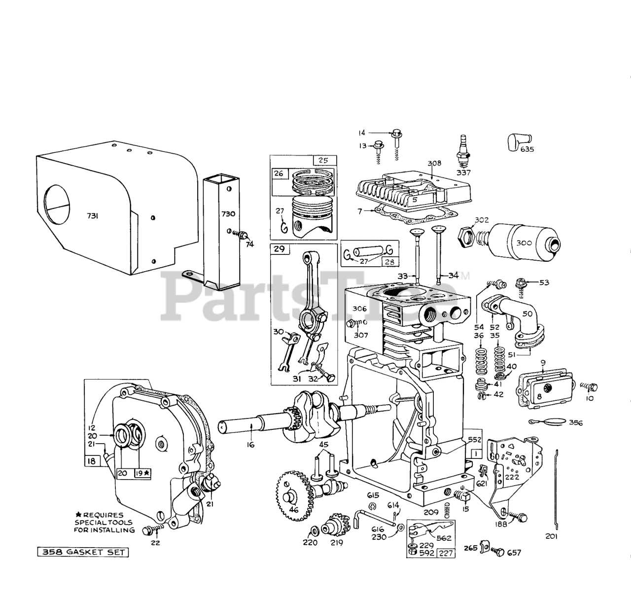 8 hp briggs and stratton engine parts diagram