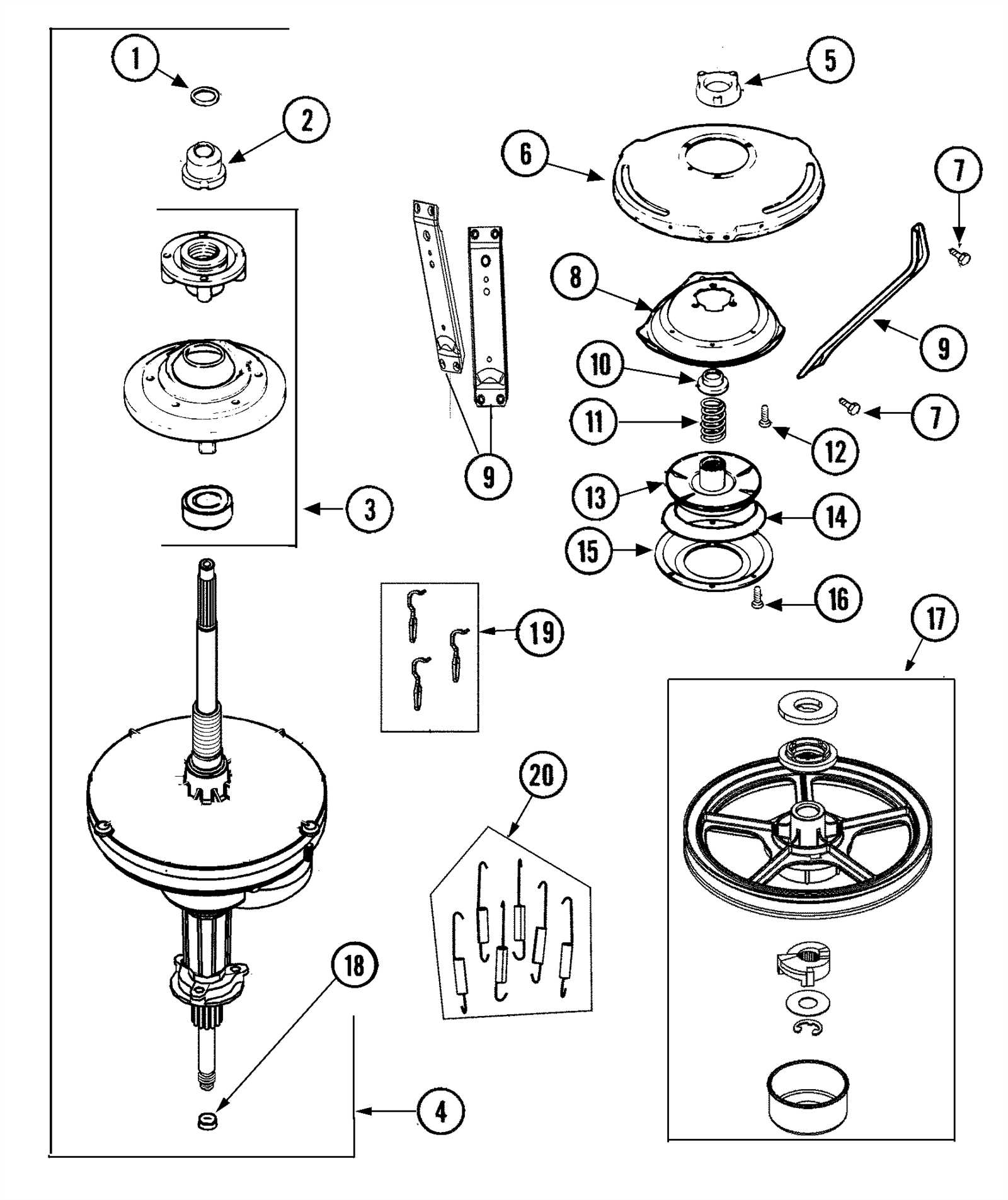 admiral washing machine parts diagram