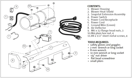 all pro heater parts diagram