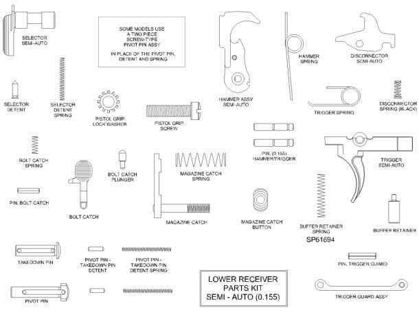 ar 15 lower receiver parts diagram