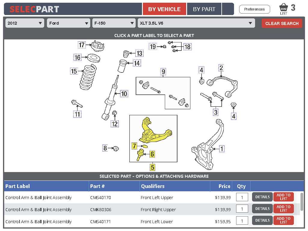 auto parts diagram