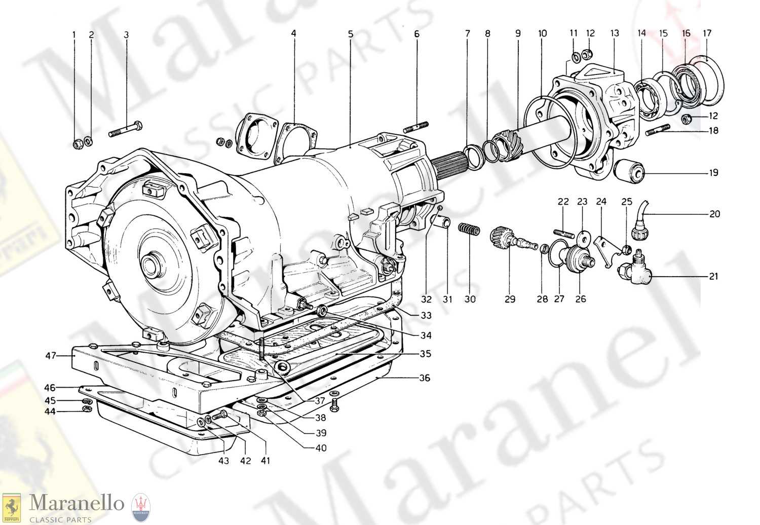 auto transmission parts diagram