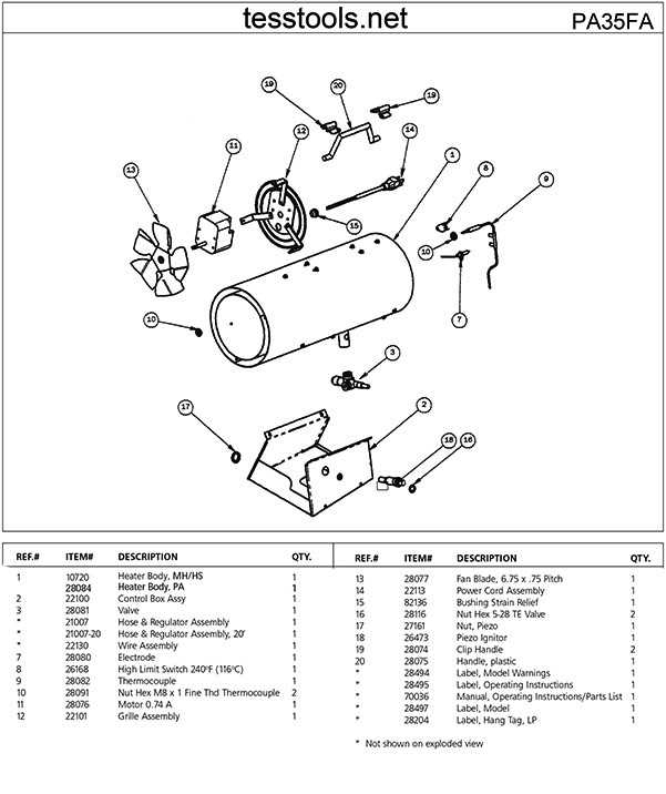 big buddy heater parts diagram