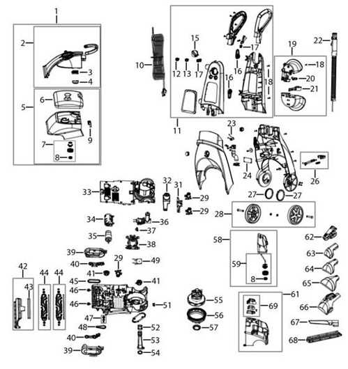 bissell little green parts diagram