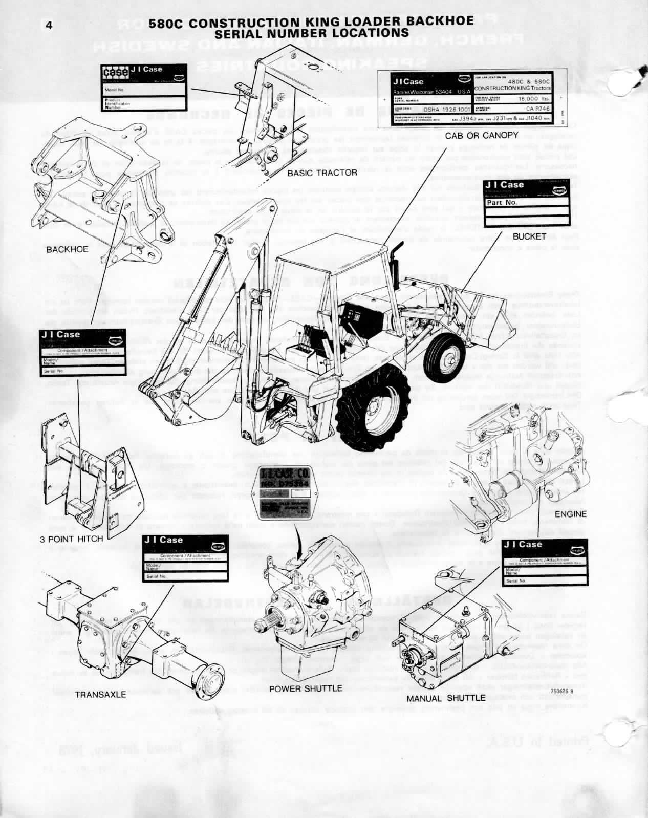 case 580 backhoe parts diagram