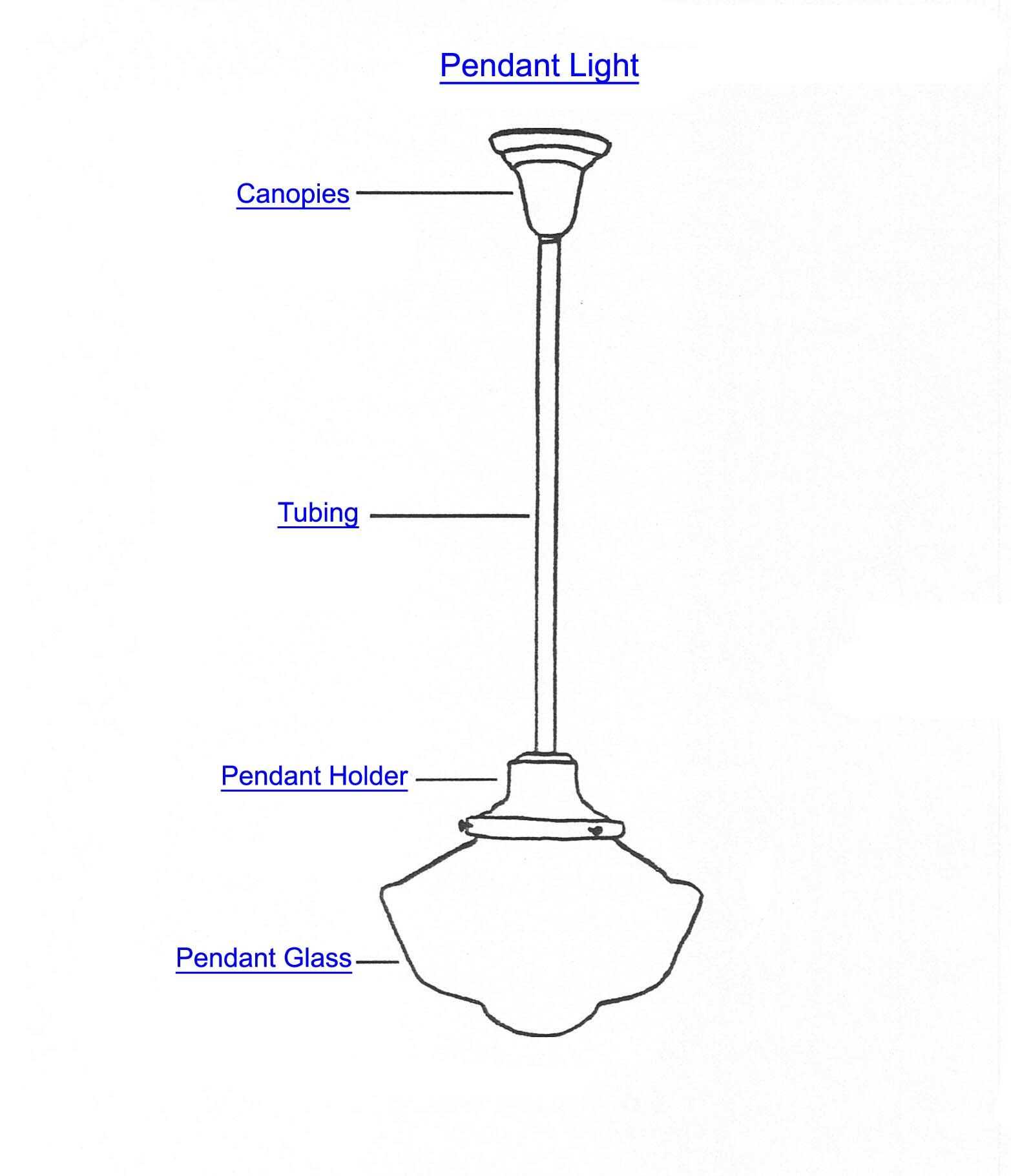 ceiling light fixture parts diagram