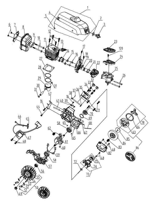 chainsaw parts diagram