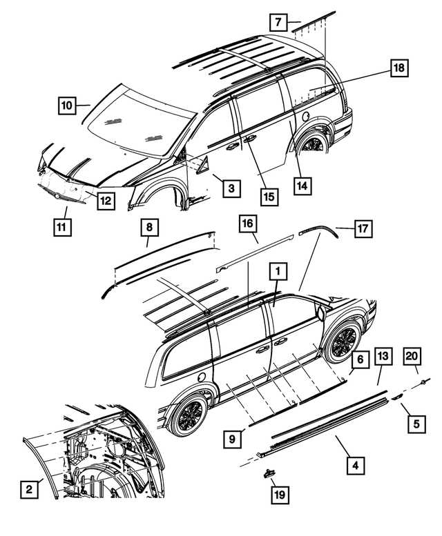 chrysler town and country parts diagram