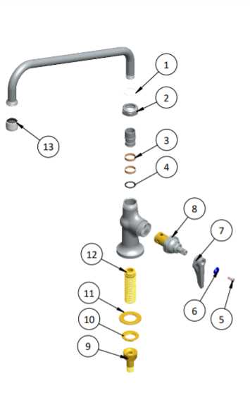 commercial faucet parts diagram