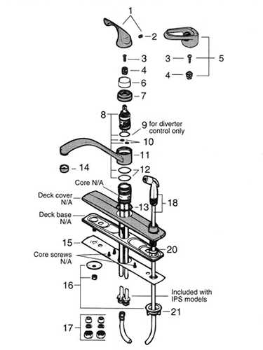 commercial faucet parts diagram