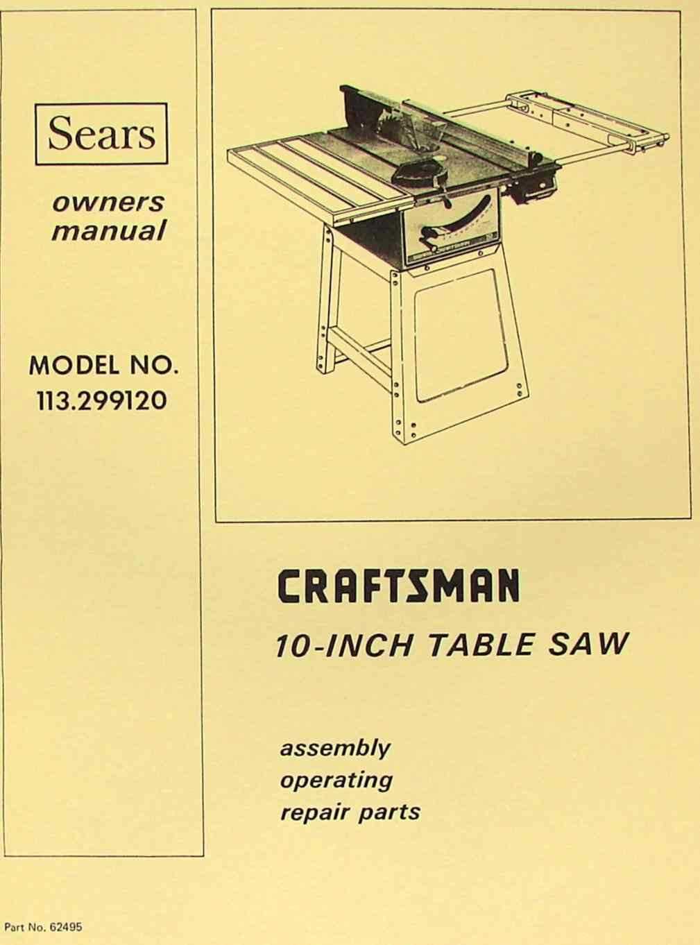 craftsman 10 inch band saw parts diagram