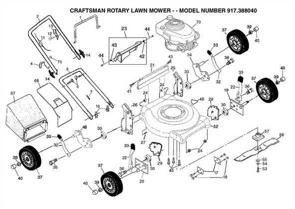 craftsman 30 inch riding mower parts diagram