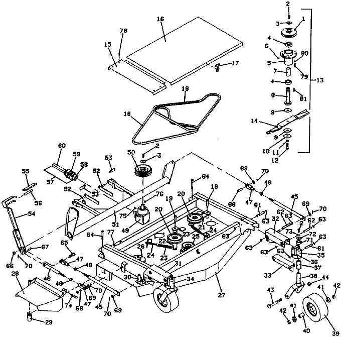 craftsman 54 mower deck parts diagram