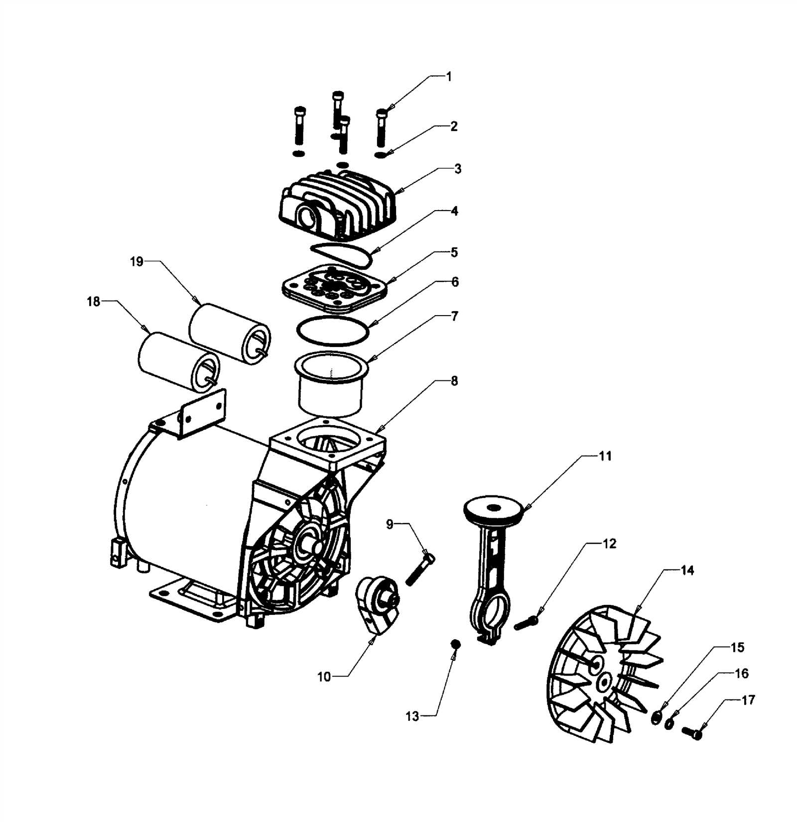 craftsman air compressor parts diagram