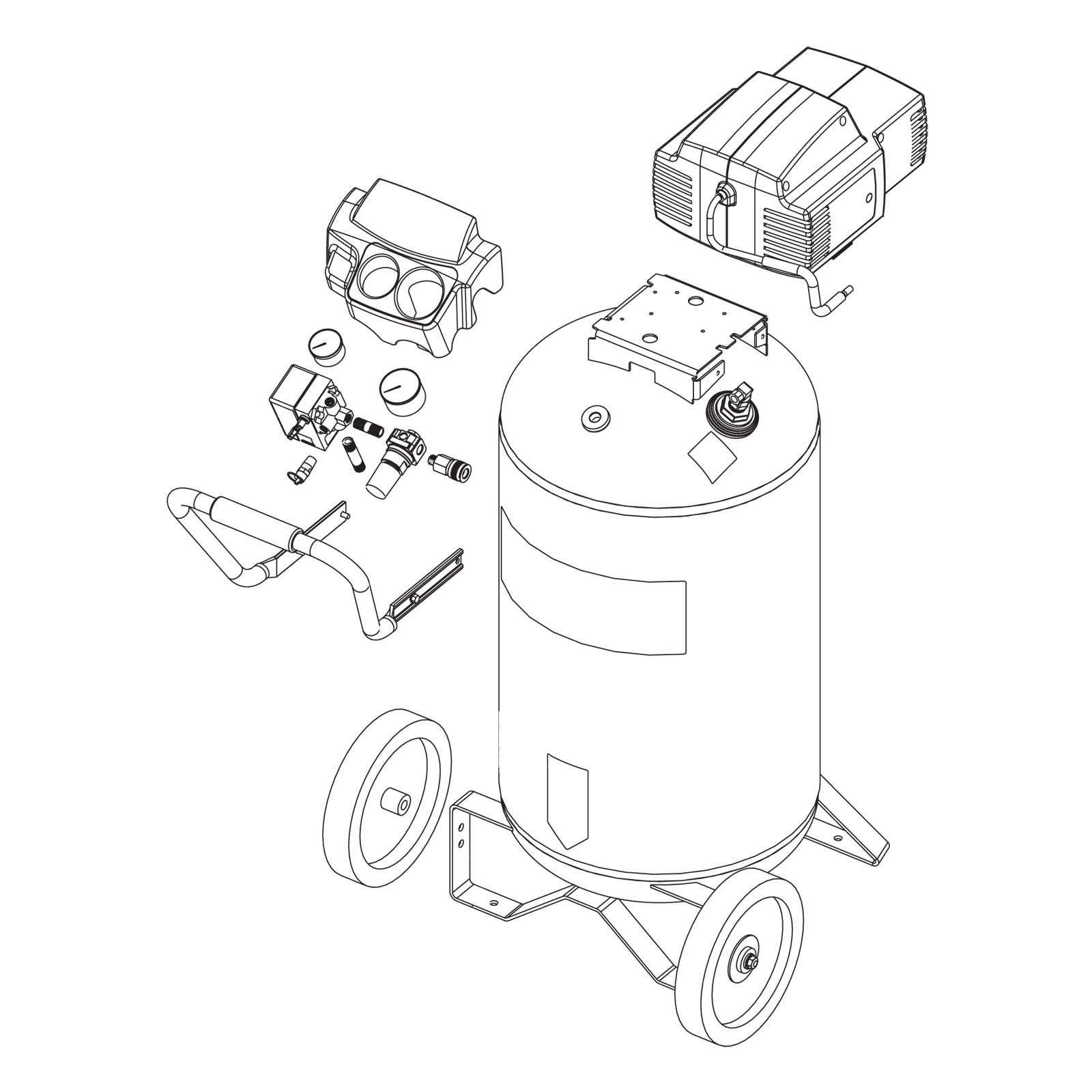 craftsman air compressor parts diagram