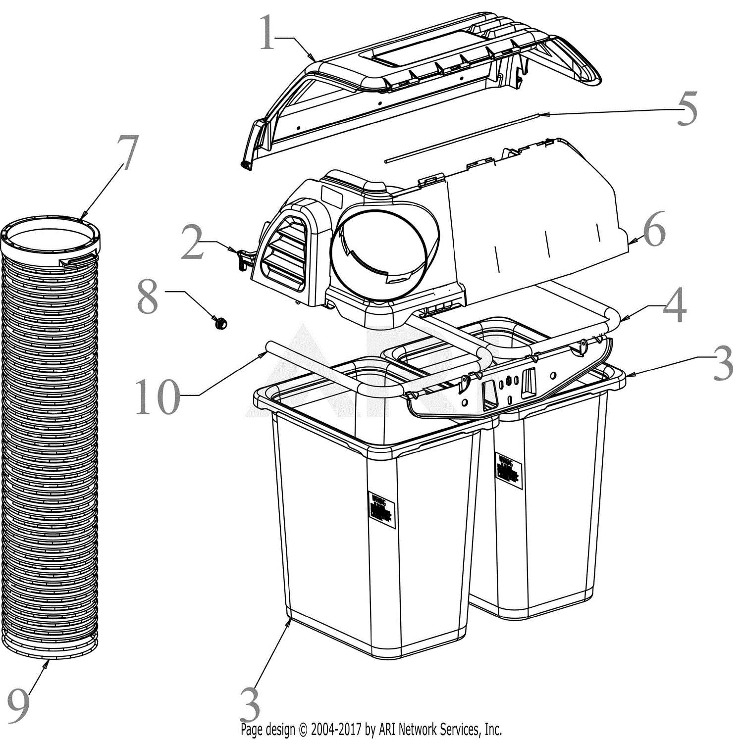 craftsman bagger parts diagram