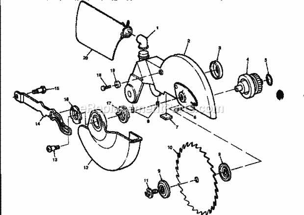 craftsman miter saw parts diagram