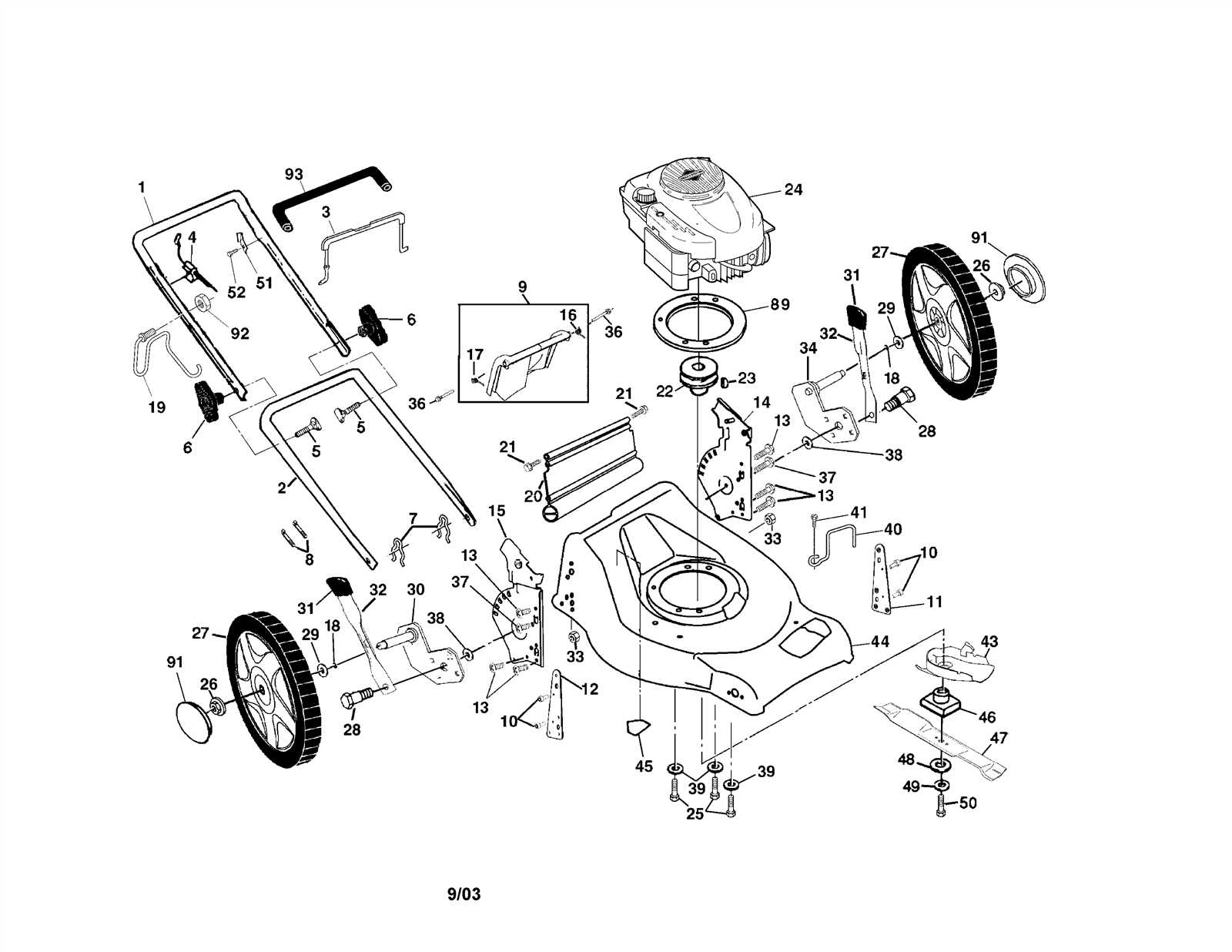 craftsman model 917 parts diagram