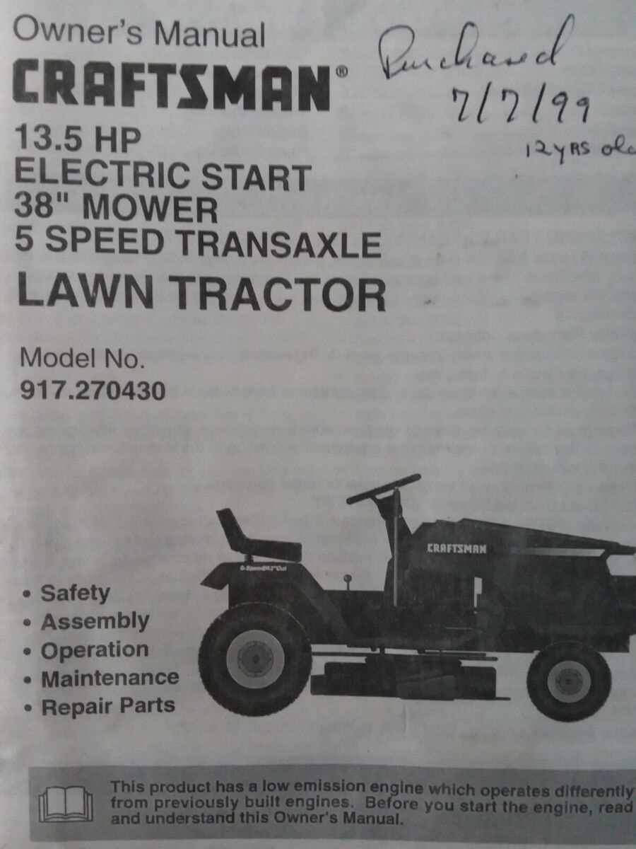 craftsman model 917 parts diagram