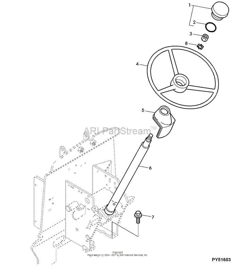 craftsman riding mower steering parts diagram