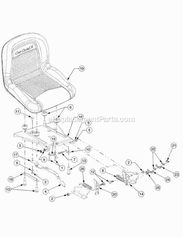 cub cadet 1554 parts diagram