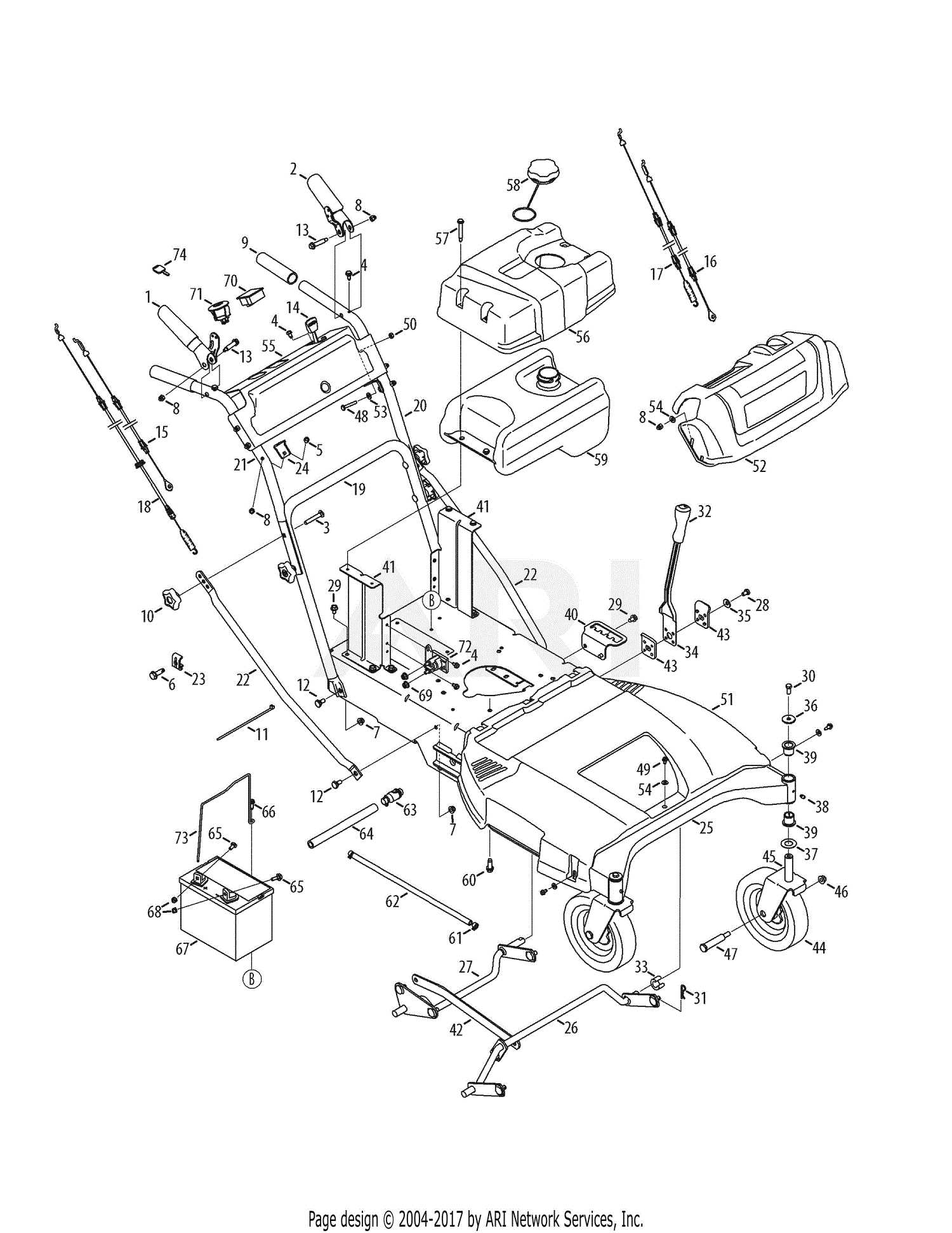 cub cadet cc600 parts diagram