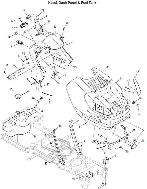 cub cadet lt1042 steering parts diagram