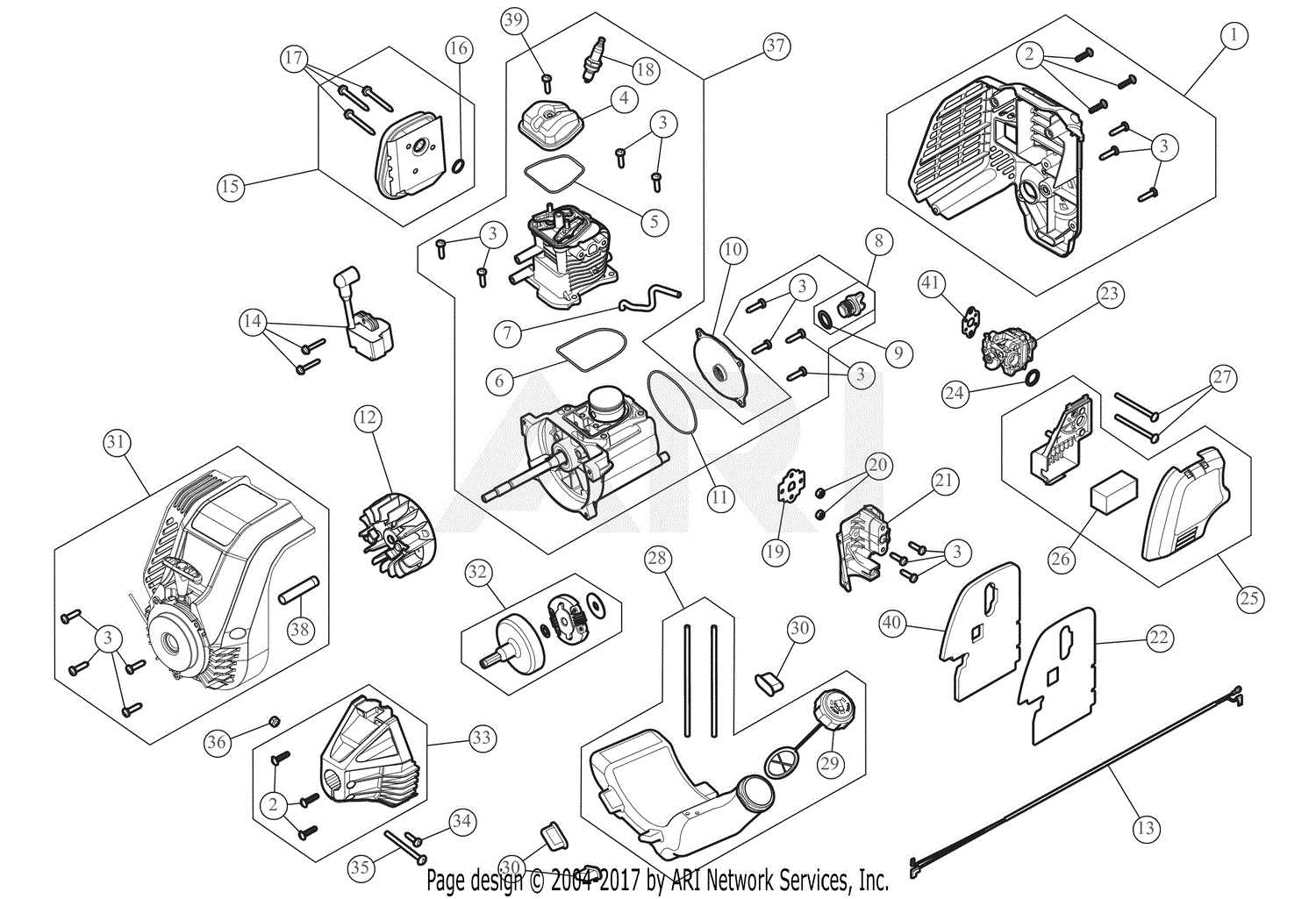 cub cadet weed eater parts diagram