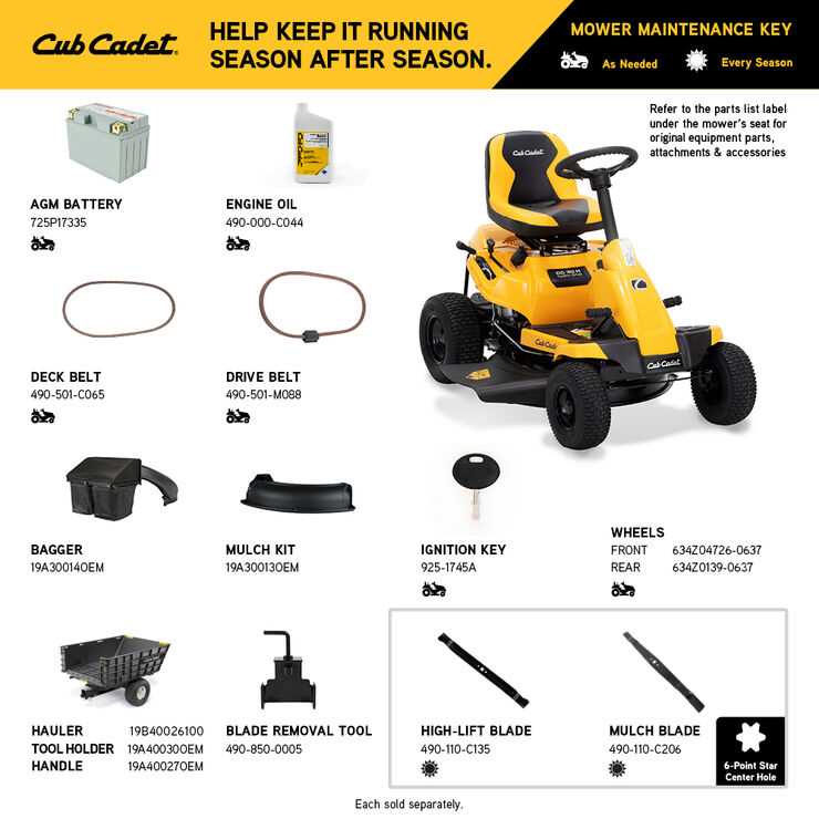 cub cadet xt1 lt46 parts diagram