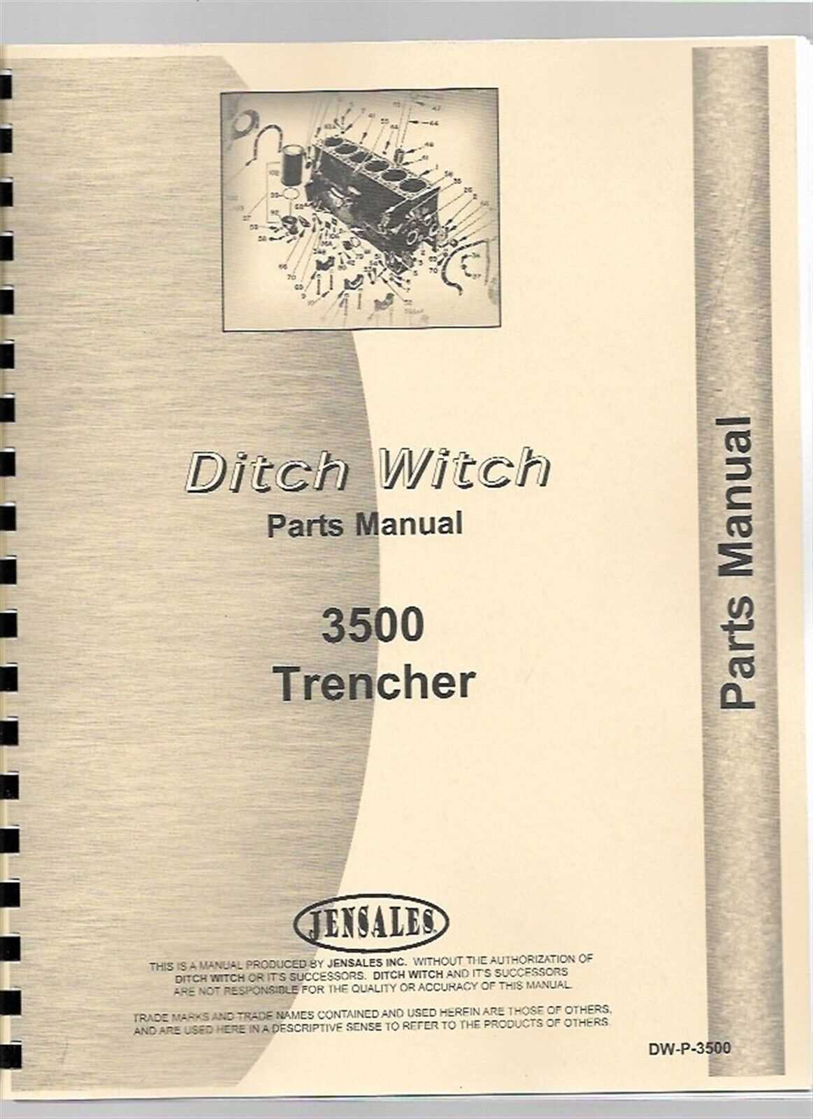 ditch witch 1030 parts diagram