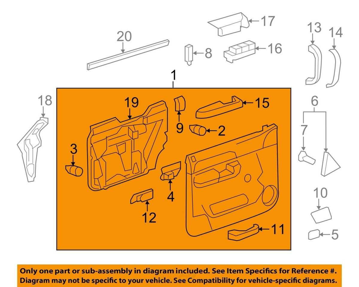 door silverado chevy silverado interior parts diagram