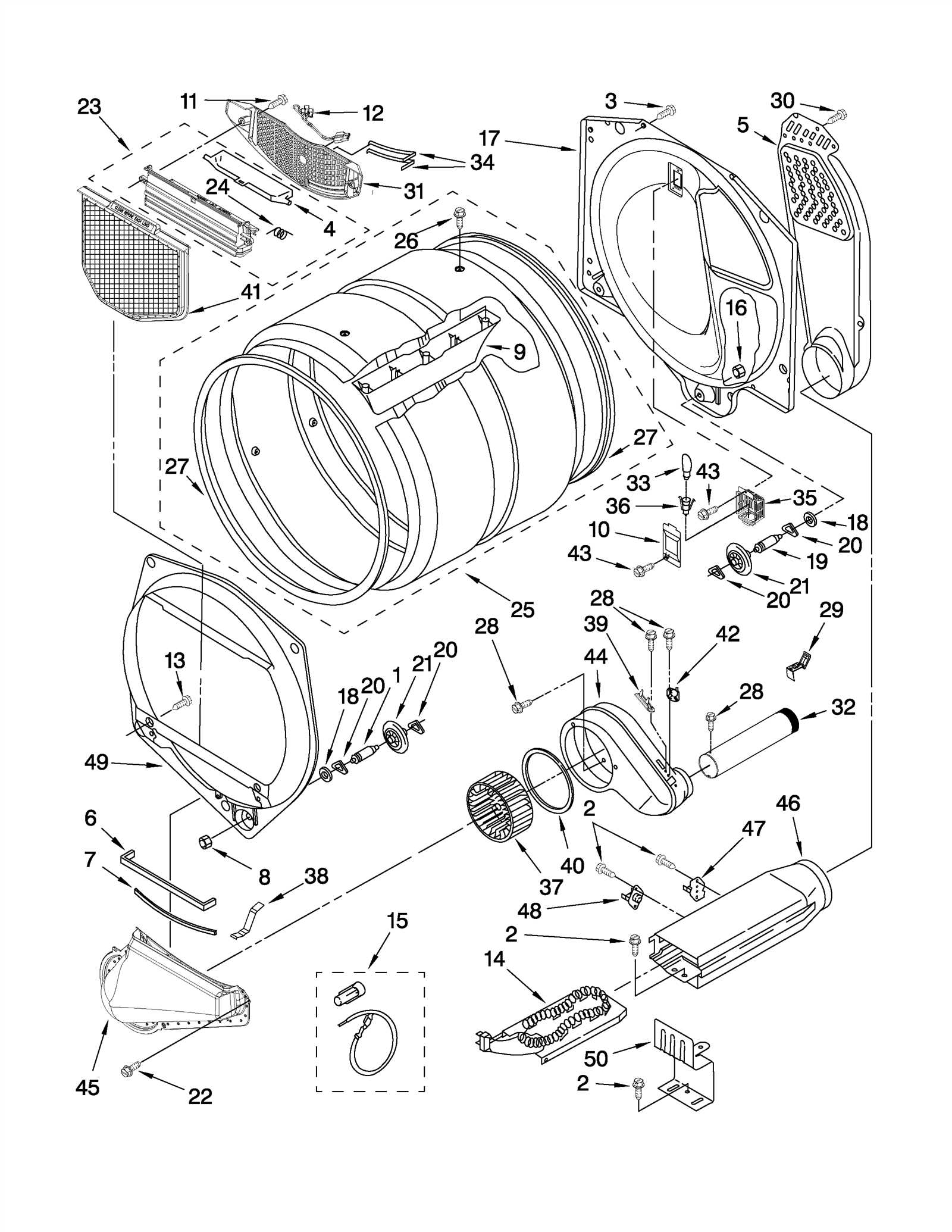 electric kenmore dryer model 110 parts diagram