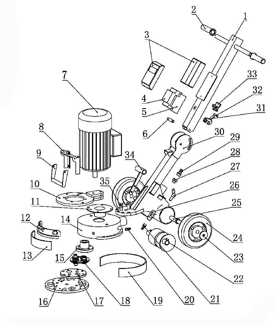 encore mower parts diagram