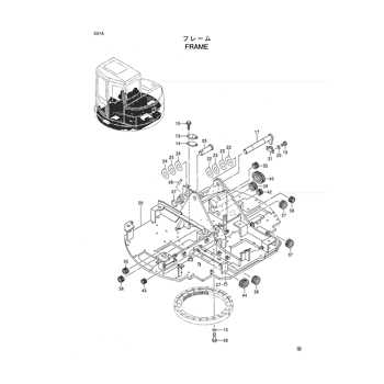 excavator parts diagram