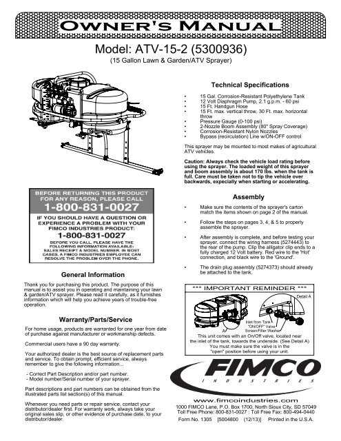 fimco sprayer pump parts diagram