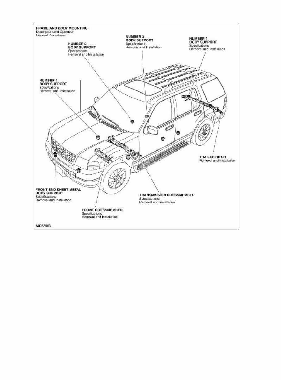 ford explorer body parts diagram