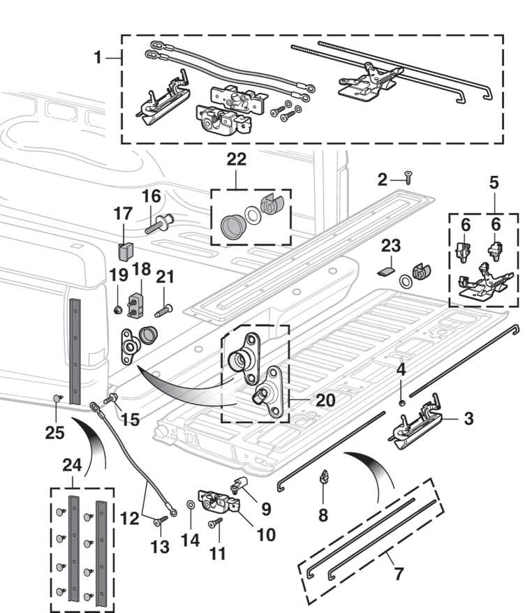 ford f150 tailgate parts diagram