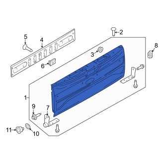 ford f350 tailgate parts diagram