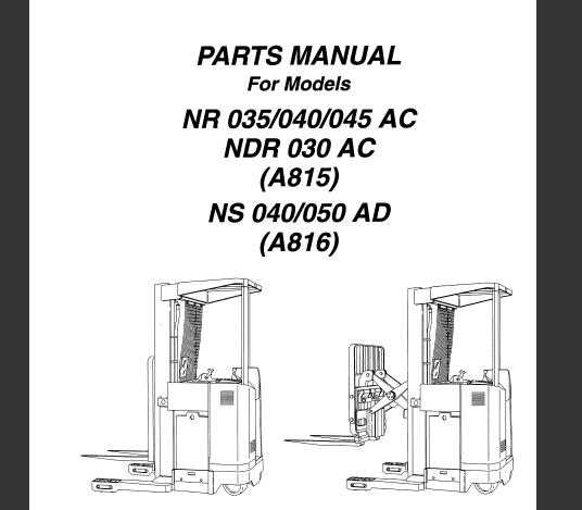 fork truck parts diagram