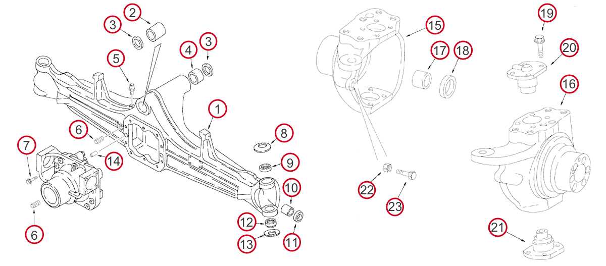 front axle parts diagram