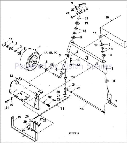 front axle parts diagram