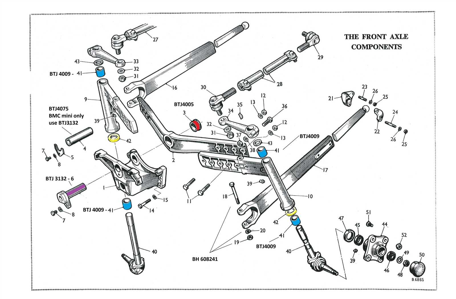 front axle parts diagram