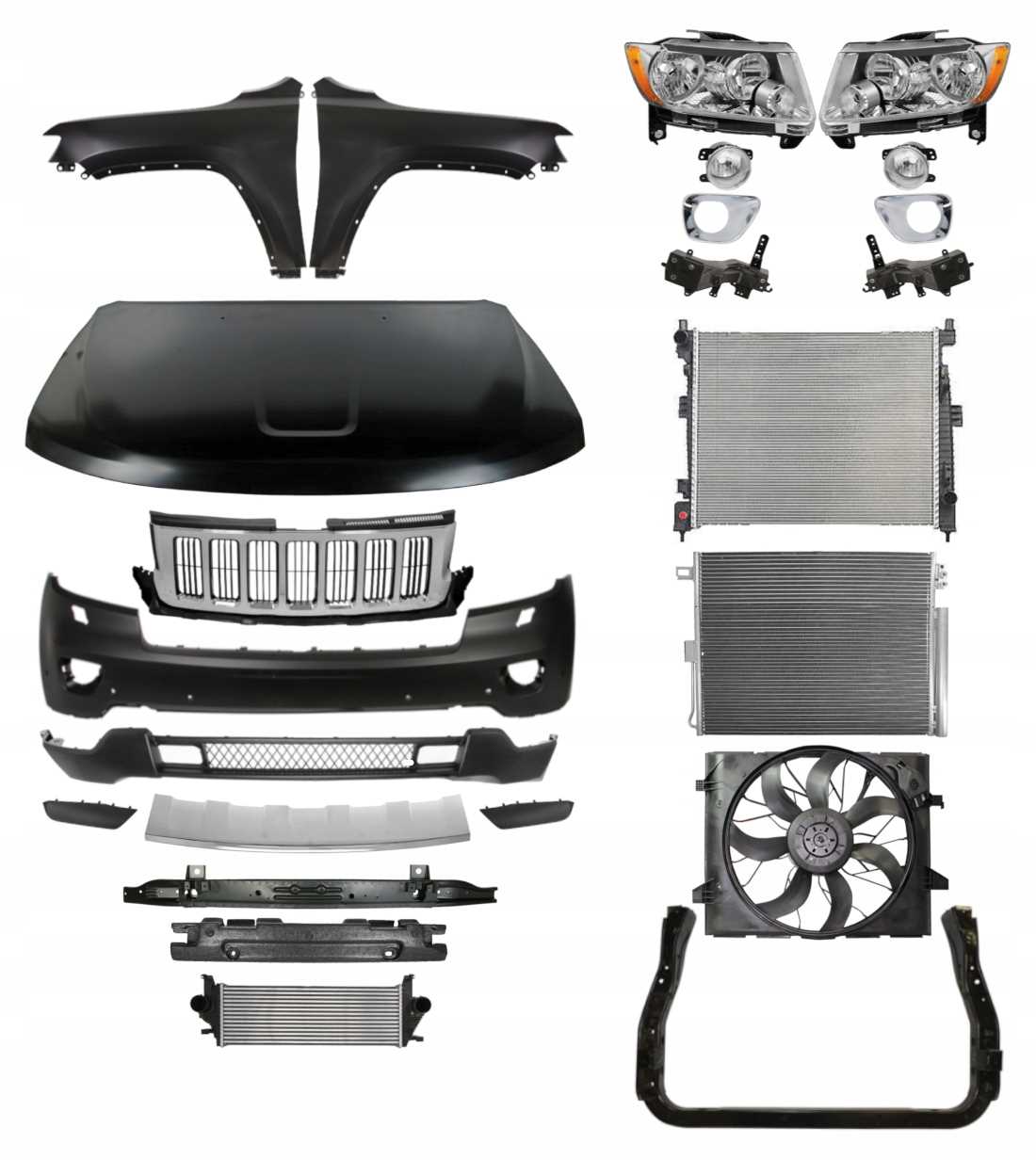 front end jeep grand cherokee parts diagram