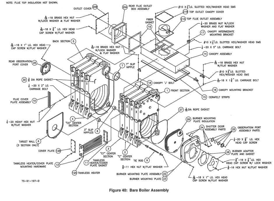 gas boiler parts diagram