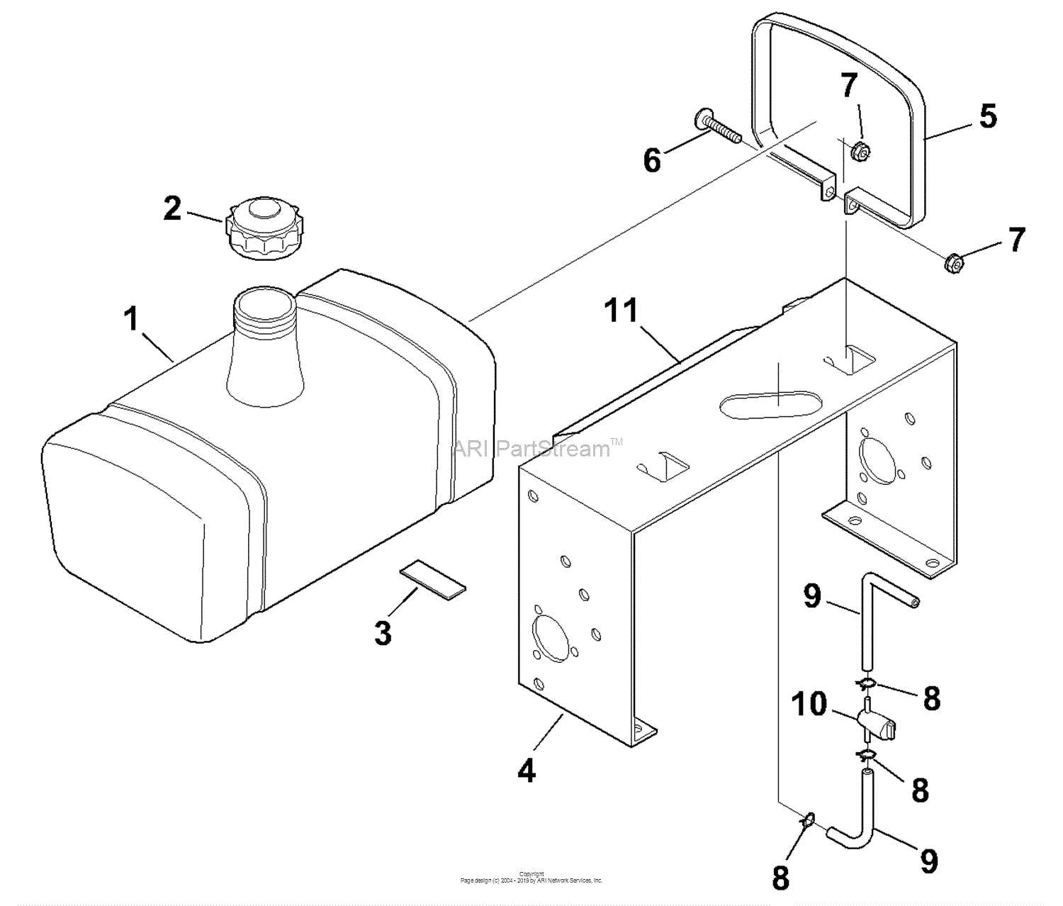 gas tank parts diagram